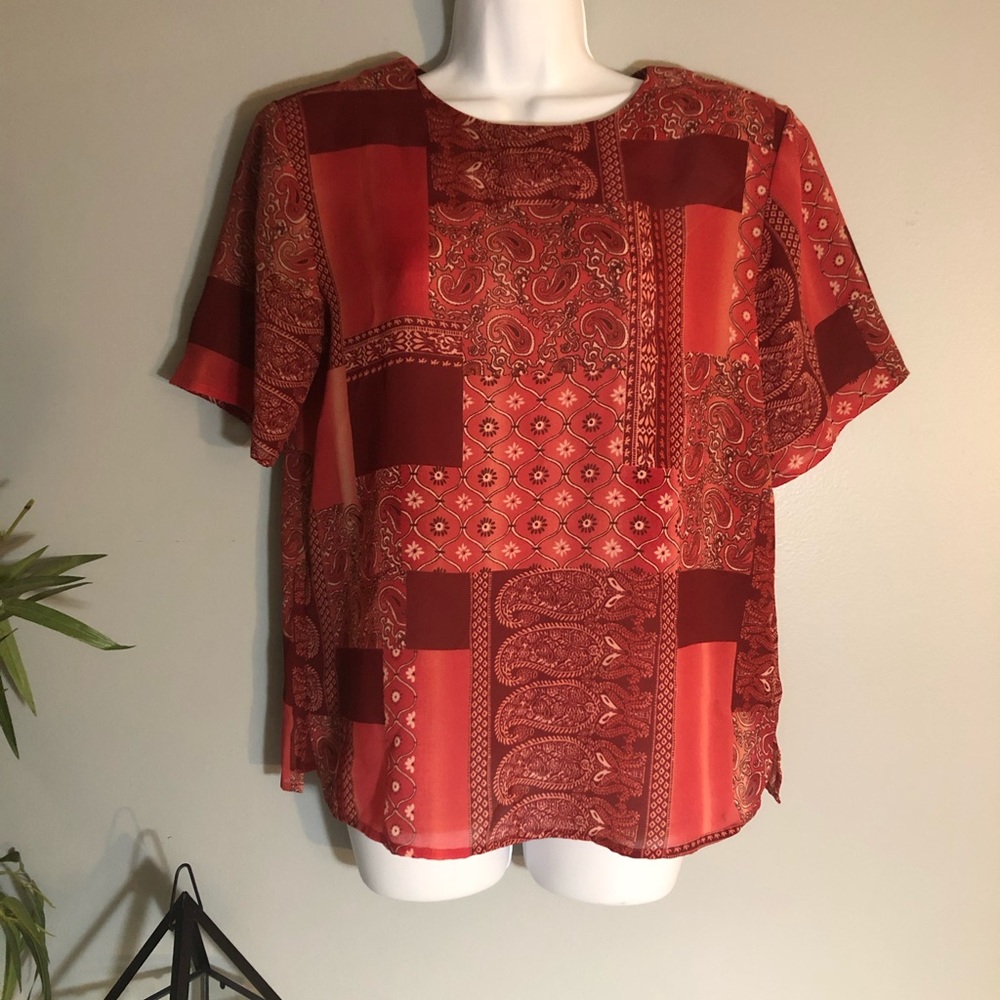 Vintage Jordan Red Bandana Shirt 4th of July